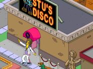 Disco Stu boogieing down.