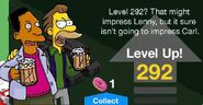 One of Carl's random level up messages with Lenny