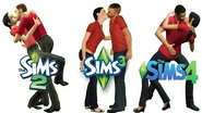 Social interactions in The Sims 2, The Sims 3, and The Sims 4.