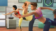 Bella doing yoga in another promotional screenshot