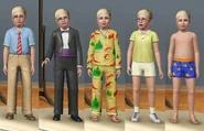 Malcolm's full wardrobe in The Sims 3