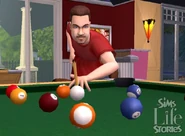 Greg playing pool