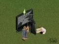 Sim som trygler i The Sims