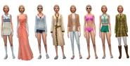 Teenage Nancy's default outfits in CAS