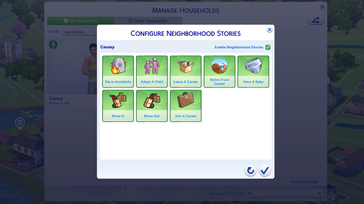 Create a Sim Stories, The Sims Wiki