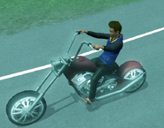 Charles on his motorcycle