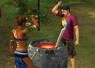 Sims sharing soup