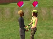 Two teen sims going steady.