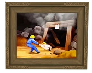 The painting of the mine.
