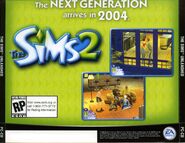The Sims 2 advertisement on the back cover of The Sims: Unleashed
