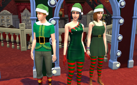 Fanon The Sims 4 Christmas Collection Sims wearing Christmas clothing