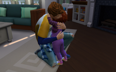 Sims hugging