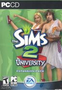 The Sims 2 University 2nd box art