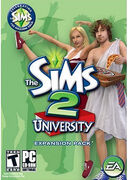The Sims 2 University 2nd box art