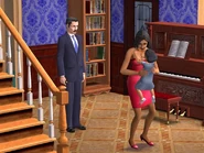 Mortimer watching Bella with toddler Cassandra.