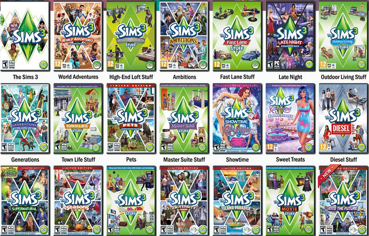 the sims 4 all expansions size