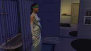 A pregnant Sim in The Sims 4