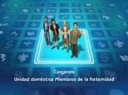 Pantalla de carga de la unidad doméstica Miembros de la fraternidad