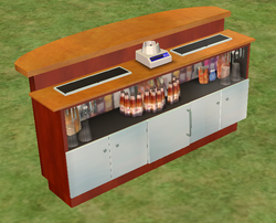 Ts2 black lacquer bar counter