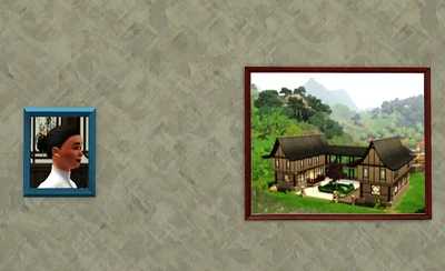 Medium landscape photo measured against small portrait