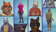The different types of werewolves that can be created in The Sims 4.