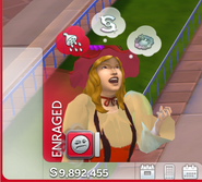 An enraged Teenage Sim with the "I'm Not Okay" moodlet.
