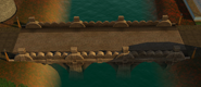 Dragon Valley's bridge type. Nearby trees were player-removed to make the bridge more visible.
