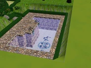 A pool in The Sims 3.
