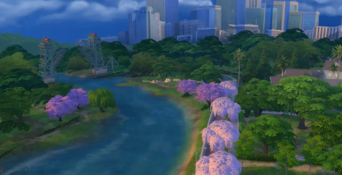 Willow Creek from The Sims 4 - Stories video from E3.