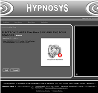 Normal edition listing from Hypnosis (Spain in translated English)