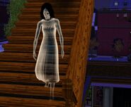 A Sim who died of the Mummy's Curse, after the Late Night patch is installed