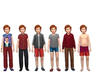 Kent's default outfits in CAS