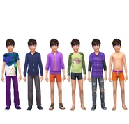 Chase's default outfits in CAS
