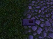 The tombstone of a Sim that died by meteor.