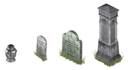 The default graves in The Sims