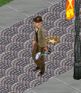 A paparazzo in The Sims: Superstar.