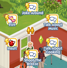 The Sims Social Pie Menu