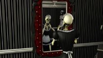 Bonehilda gussying up in the mirror in The Sims 3: Supernatural - April 2015