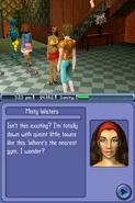 Checking Misty into your hotel in The Sims 2 for DS
