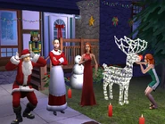 Mary-Sue as Mrs. Claus in the Holiday Party Pack installation screen.