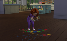 Toddler making a mess