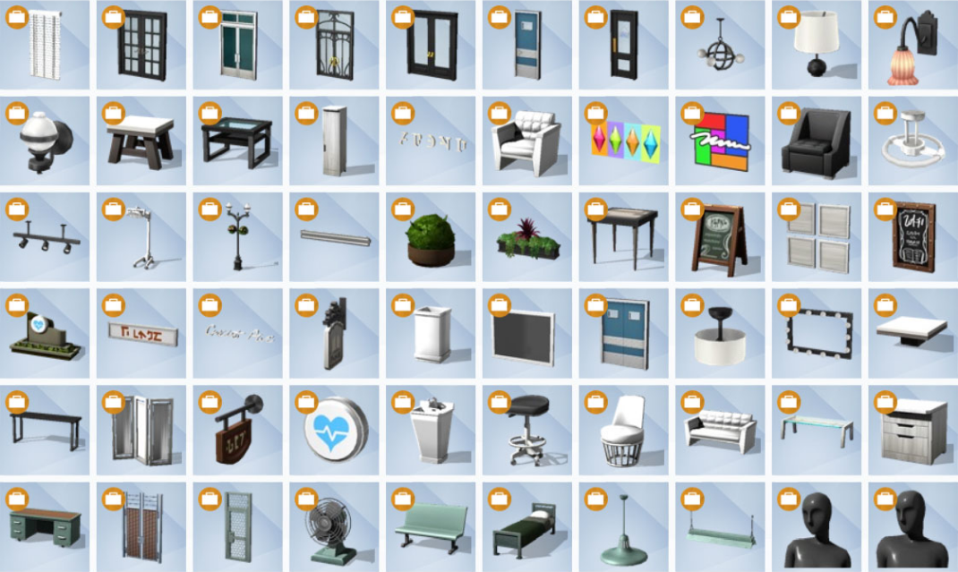 items in the sims 4 get to work