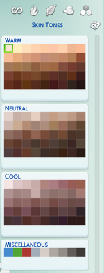 TS4 Patch 105 skin tones