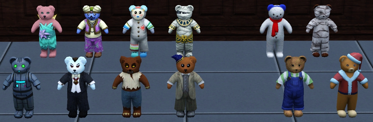 3 teddies