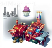 Cupcake maker and cupcake concept art