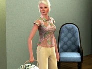 Emelie in her work outfit