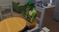 TS4 Sim after eating Plant Matter