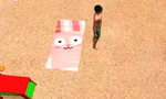 Freezer Bunny beach towel