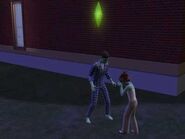 A teen sims tormenting his sister.