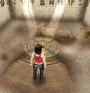 A sim visiting the Archeology Dig